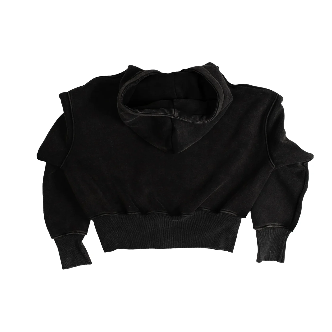 CROPPED HEAVY ZIP HOODIE