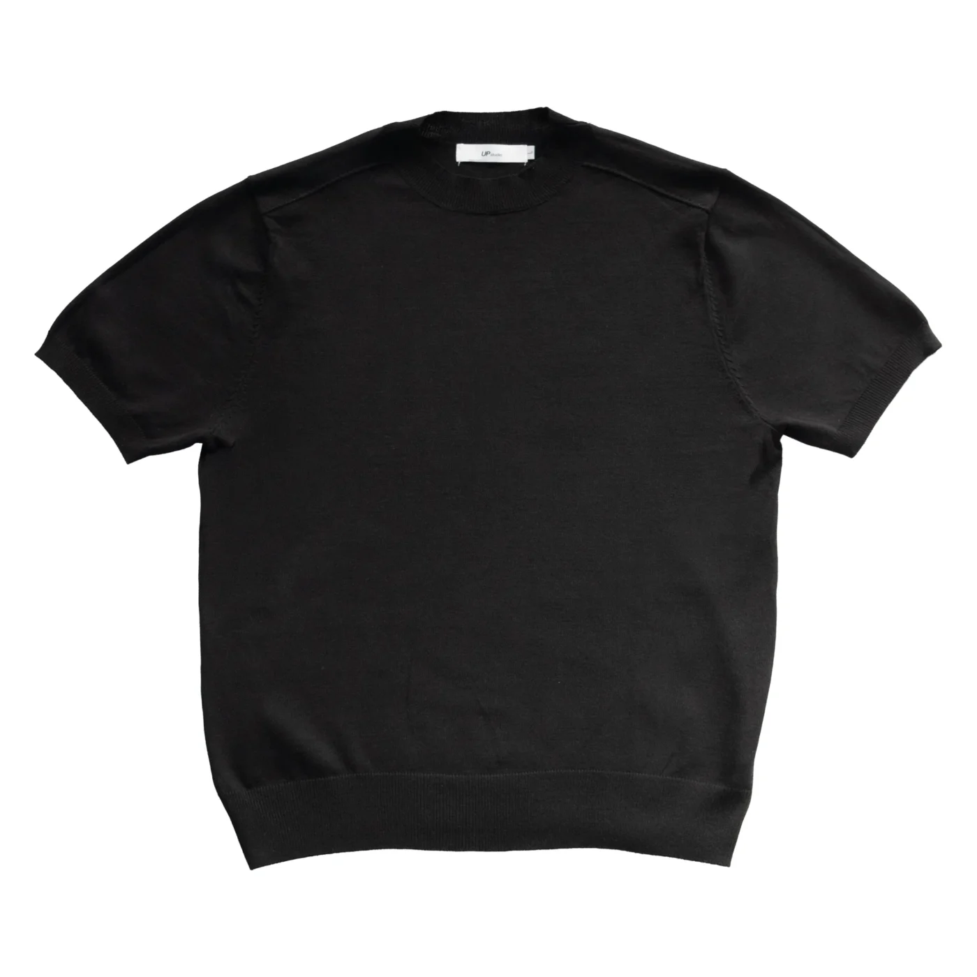 VISCOSE MOCK-NECK KNIT TEE