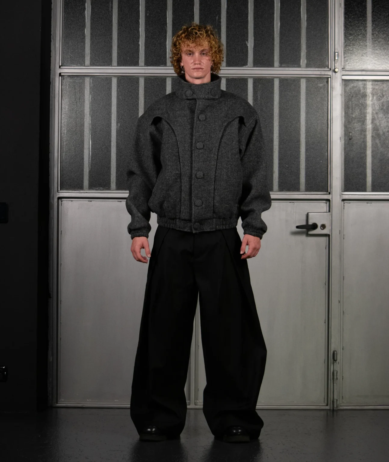 HIGH-NECK WOOL-BLEND JACKET