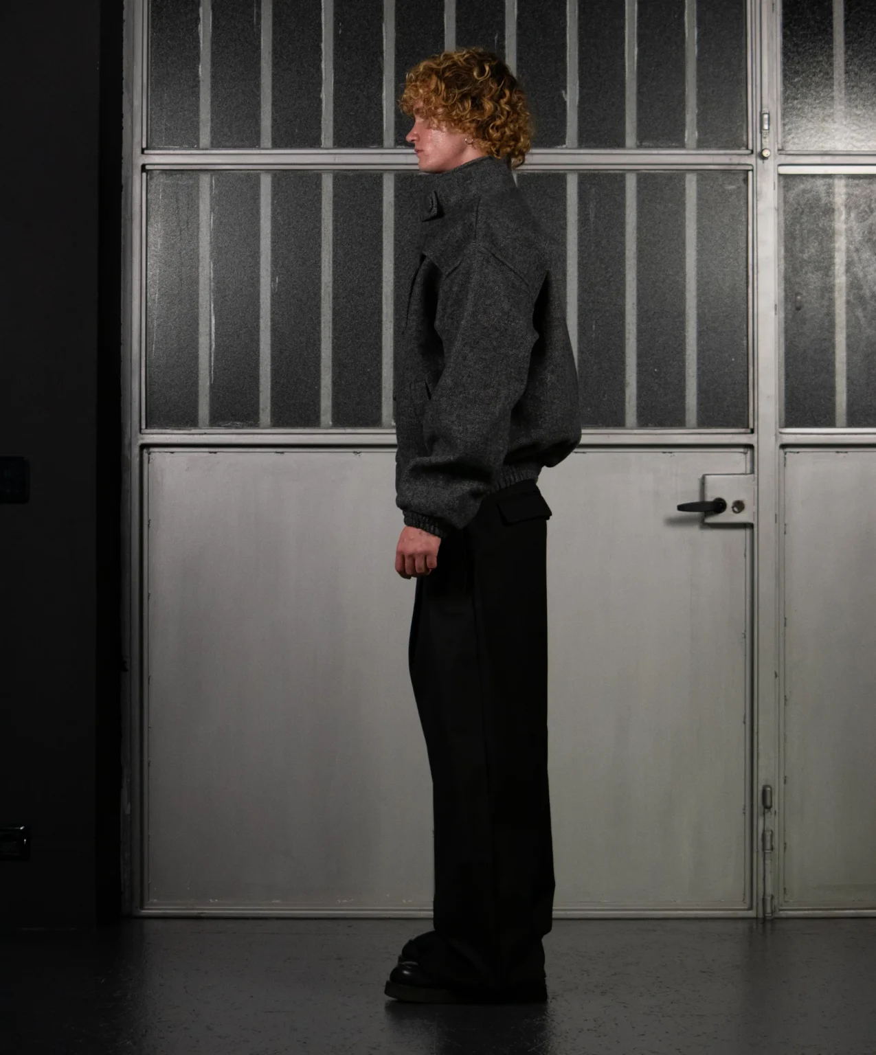 HIGH-NECK WOOL-BLEND JACKET