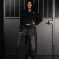 CROPPED HEAVY ZIP HOODIE