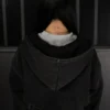 CROPPED HEAVY ZIP HOODIE