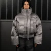 PADDED HIGH-COLLAR PUFFER JACKET