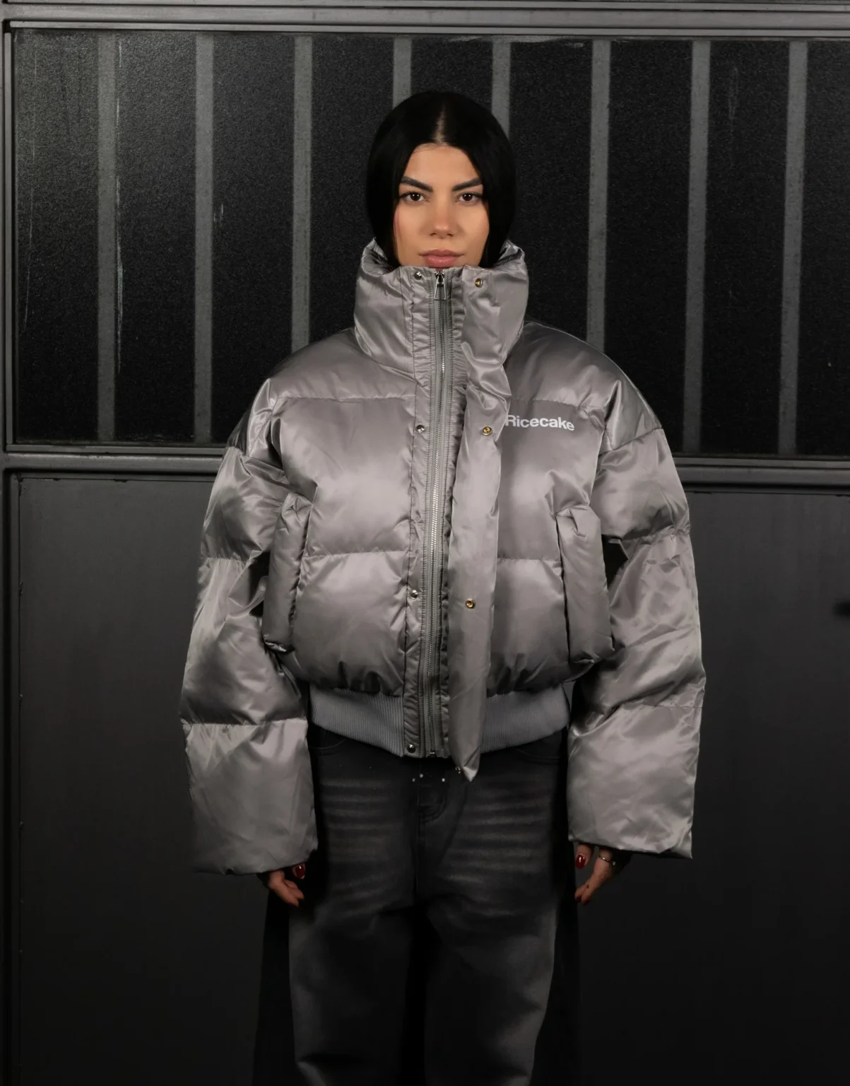 PADDED HIGH-COLLAR PUFFER JACKET
