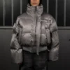 PADDED HIGH-COLLAR PUFFER JACKET
