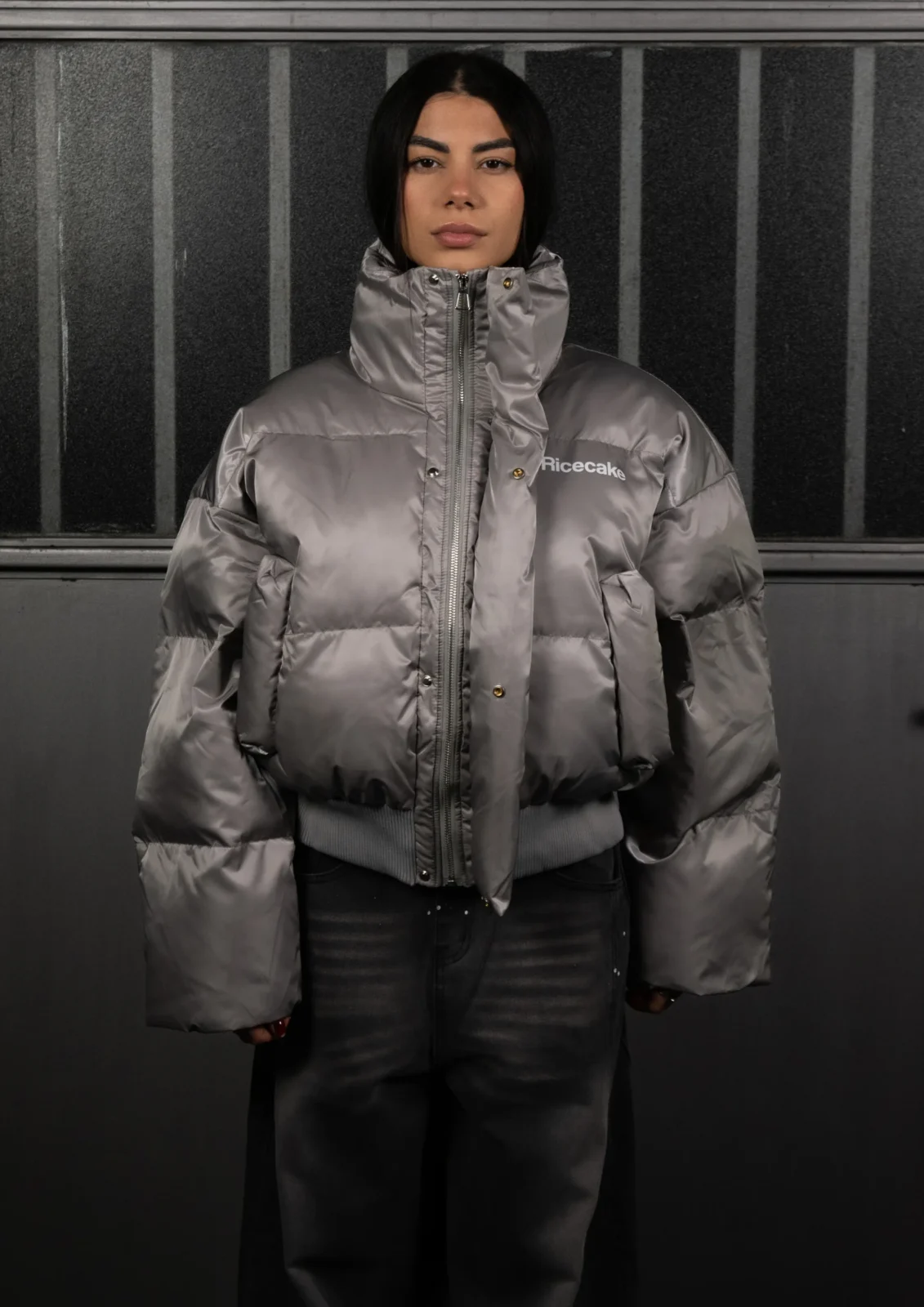 PADDED HIGH-COLLAR PUFFER JACKET