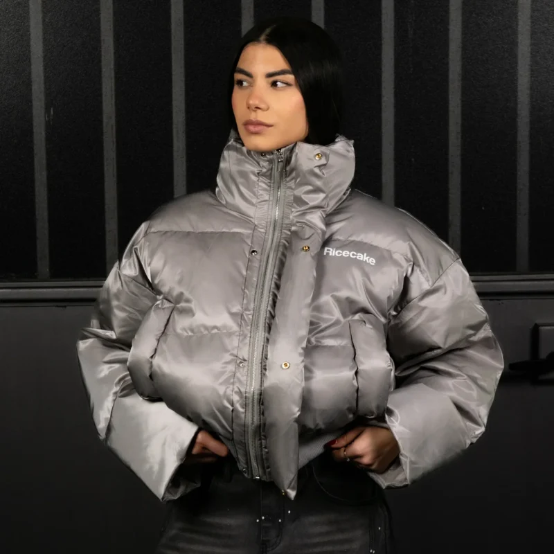 PADDED HIGH-COLLAR PUFFER JACKET