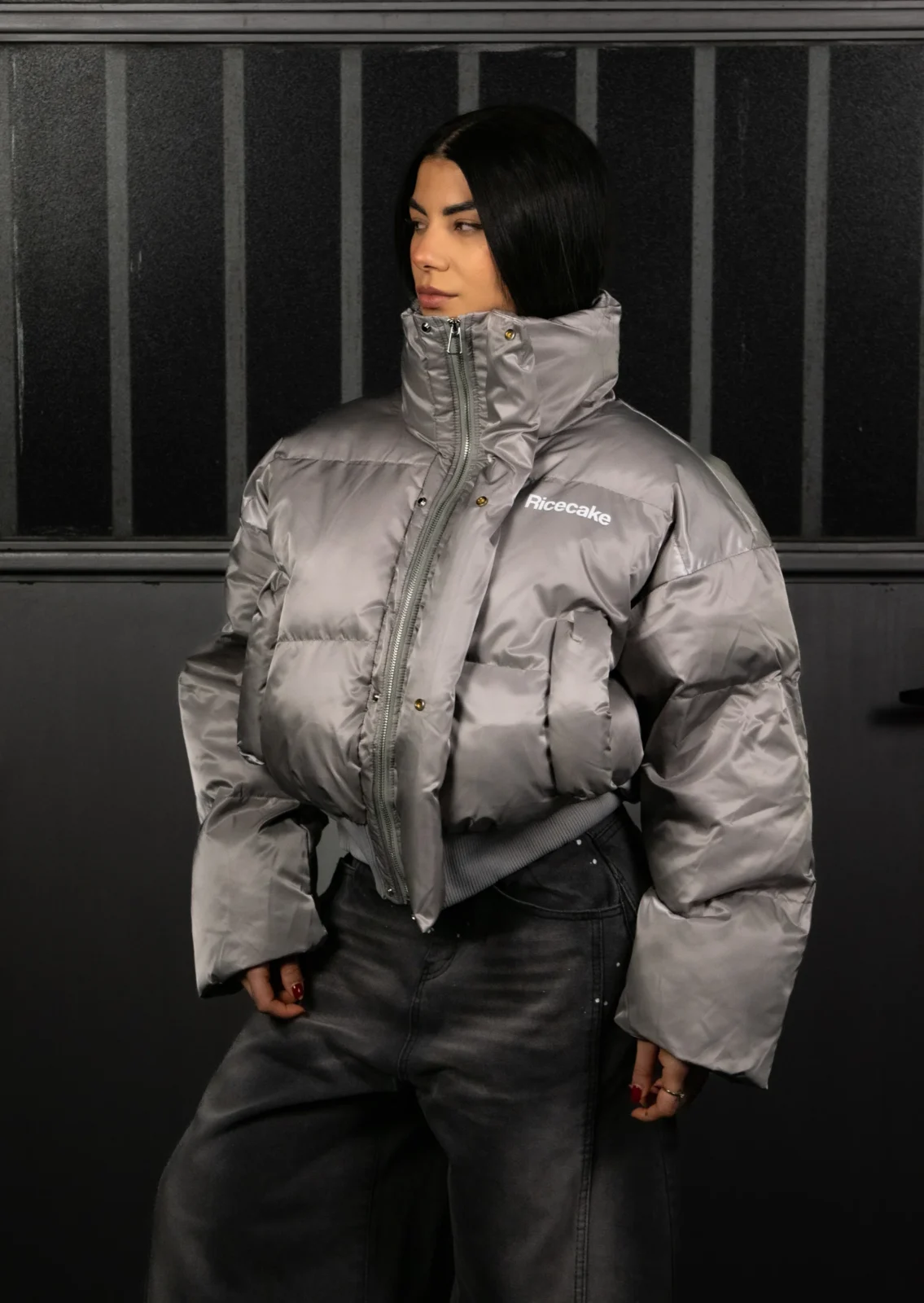 PADDED HIGH-COLLAR PUFFER JACKET