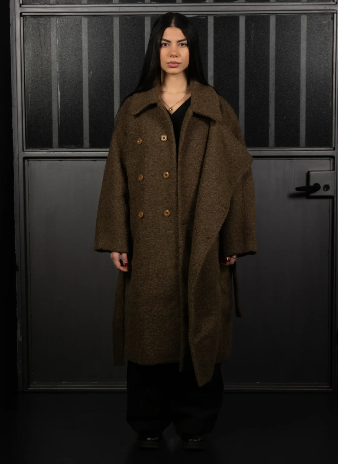 TWEED HIGH-COLLAR COAT