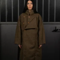 TWEED HIGH-COLLAR COAT