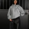 OVERSIZED FUNNEL-NECK HOODIE