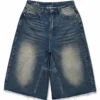 Dark Washed Denim Bermuda Shorts