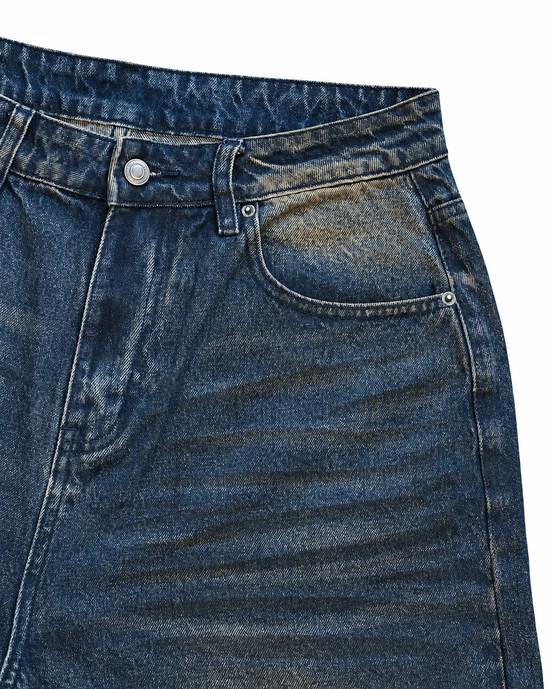Dark Washed Denim Bermuda Shorts