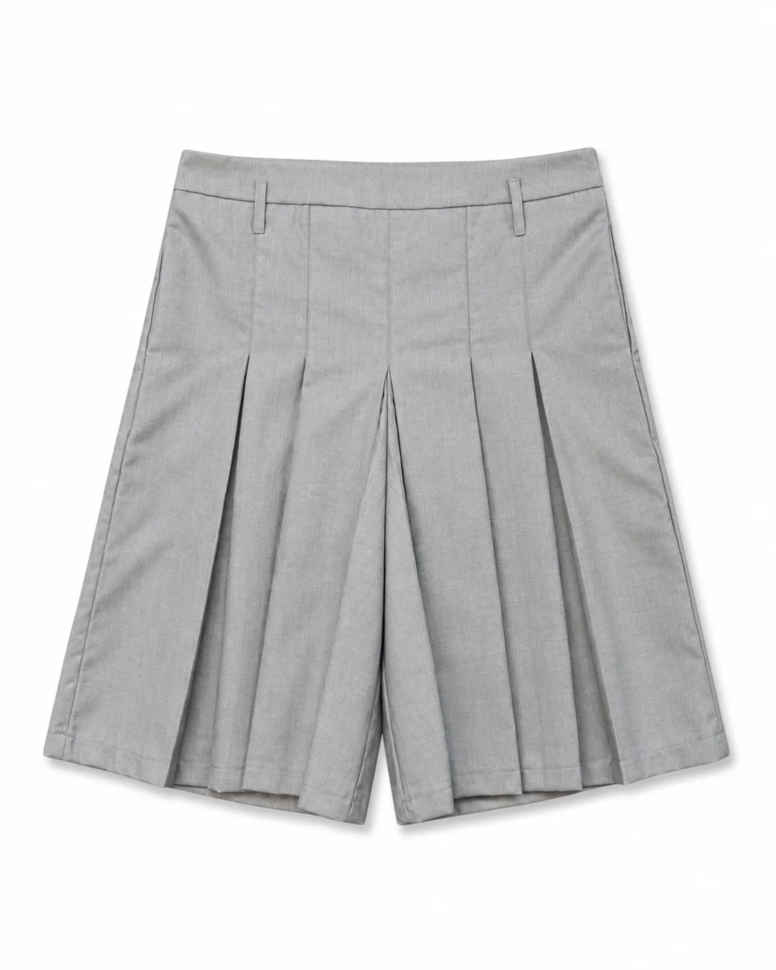 Grey Pleated Skort Shorts