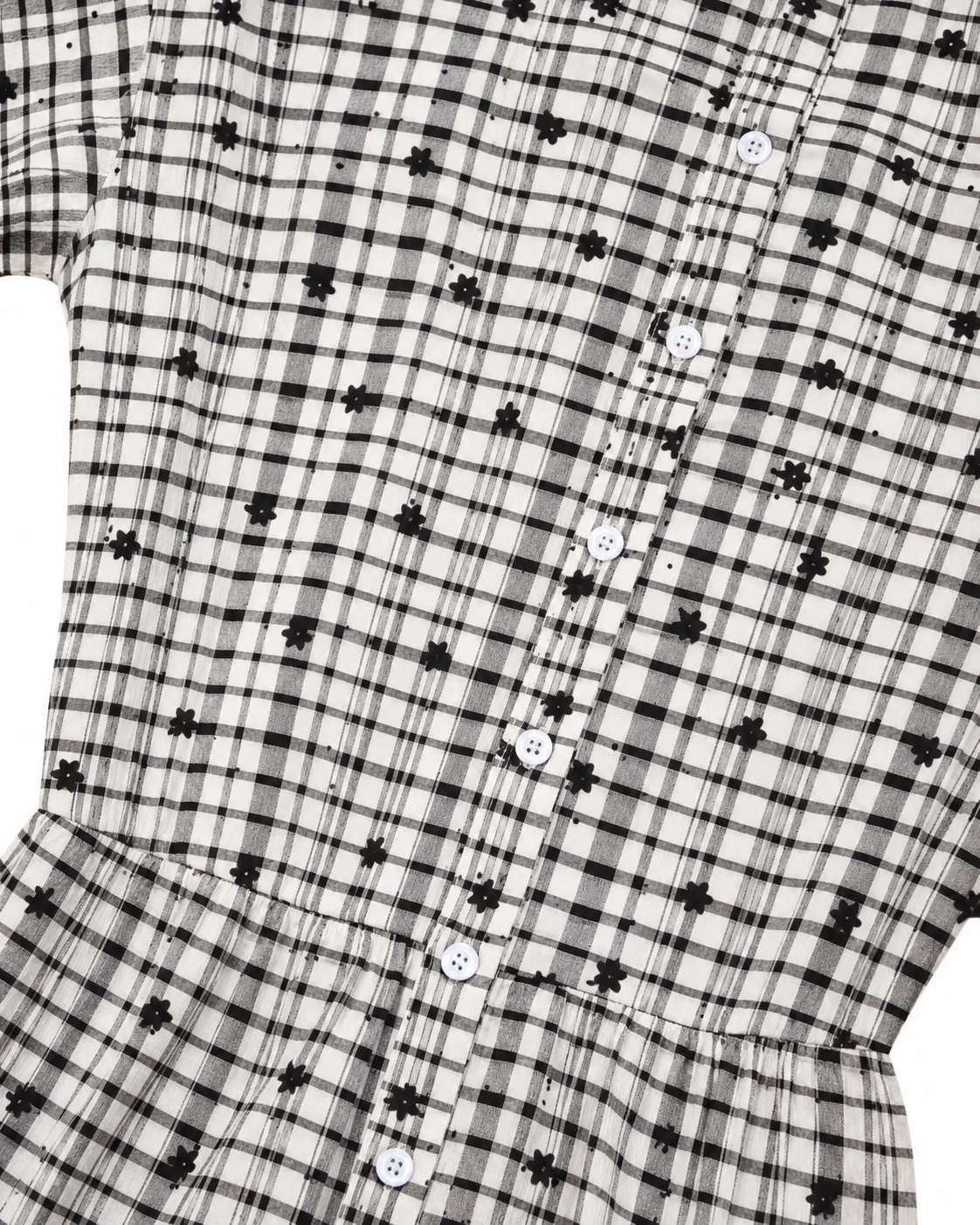 Floral Check Shirt Dress