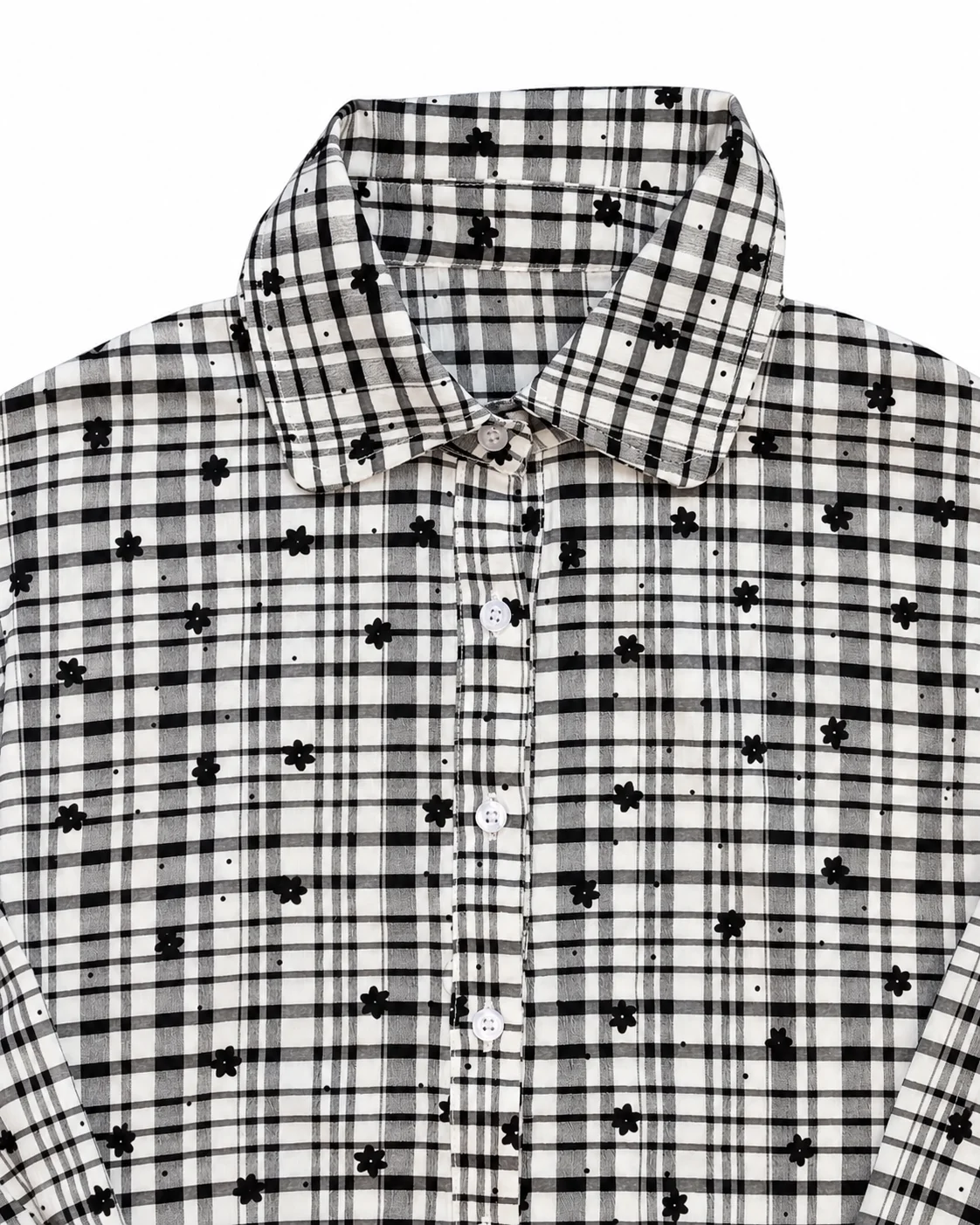 Floral Check Shirt Dress