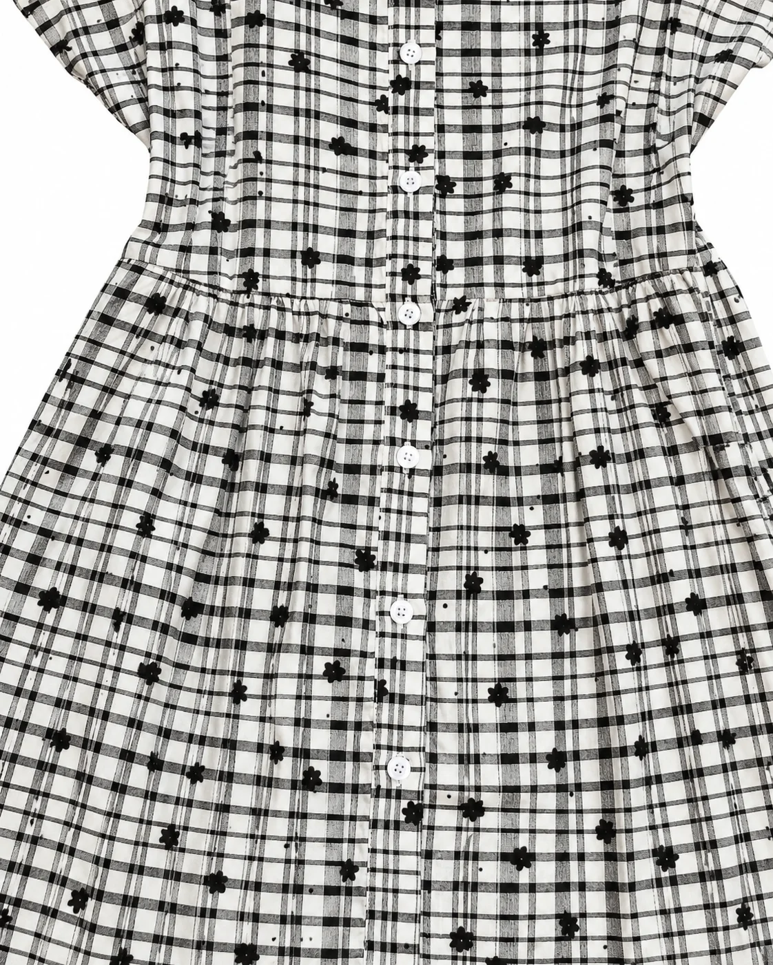 Floral Check Shirt Dress
