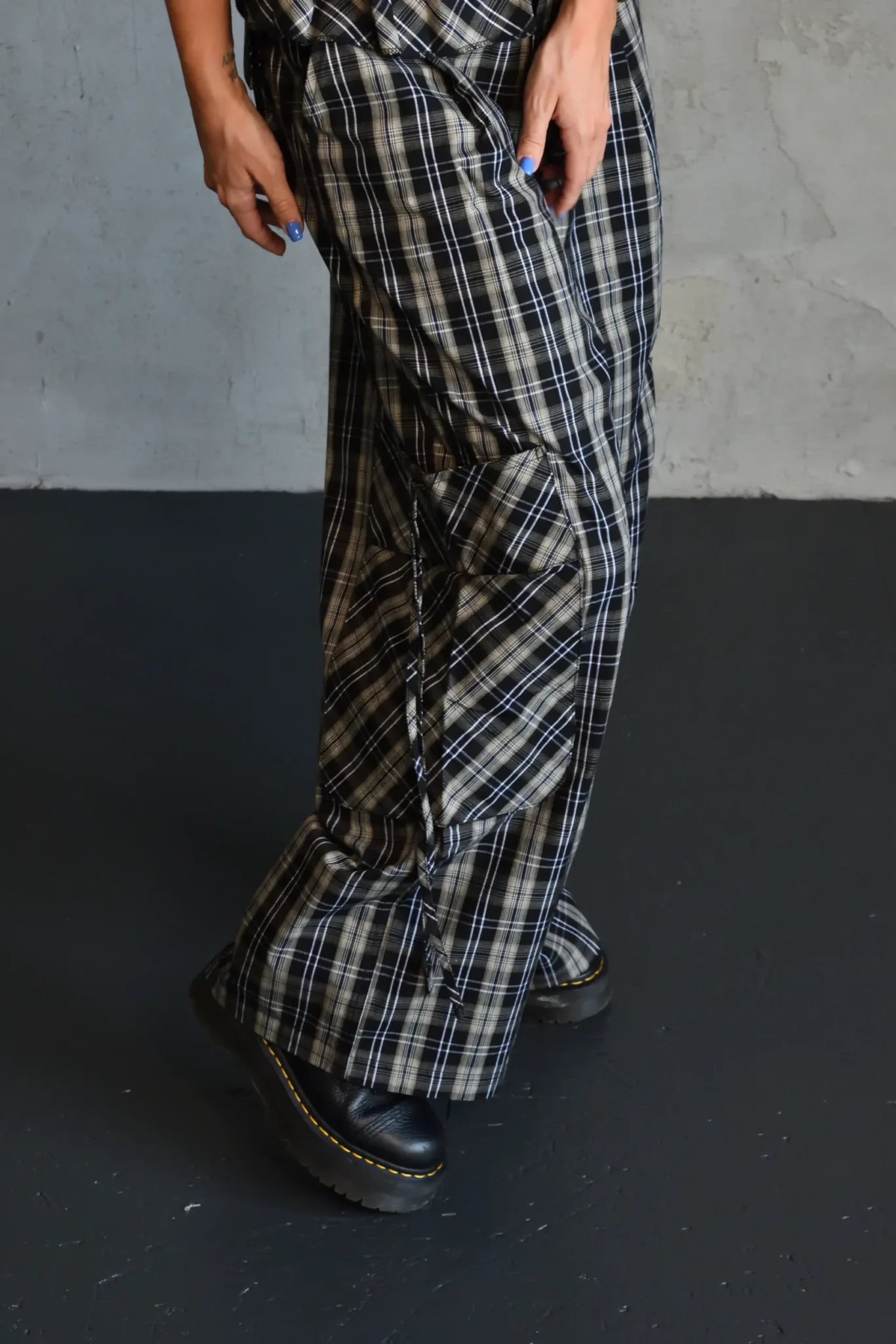 Checked Cotton Two-Piece Set