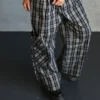 Checked Cotton Two-Piece Set
