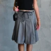 Grey Pleated Skort Shorts