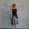 Grey Pleated Skort Shorts