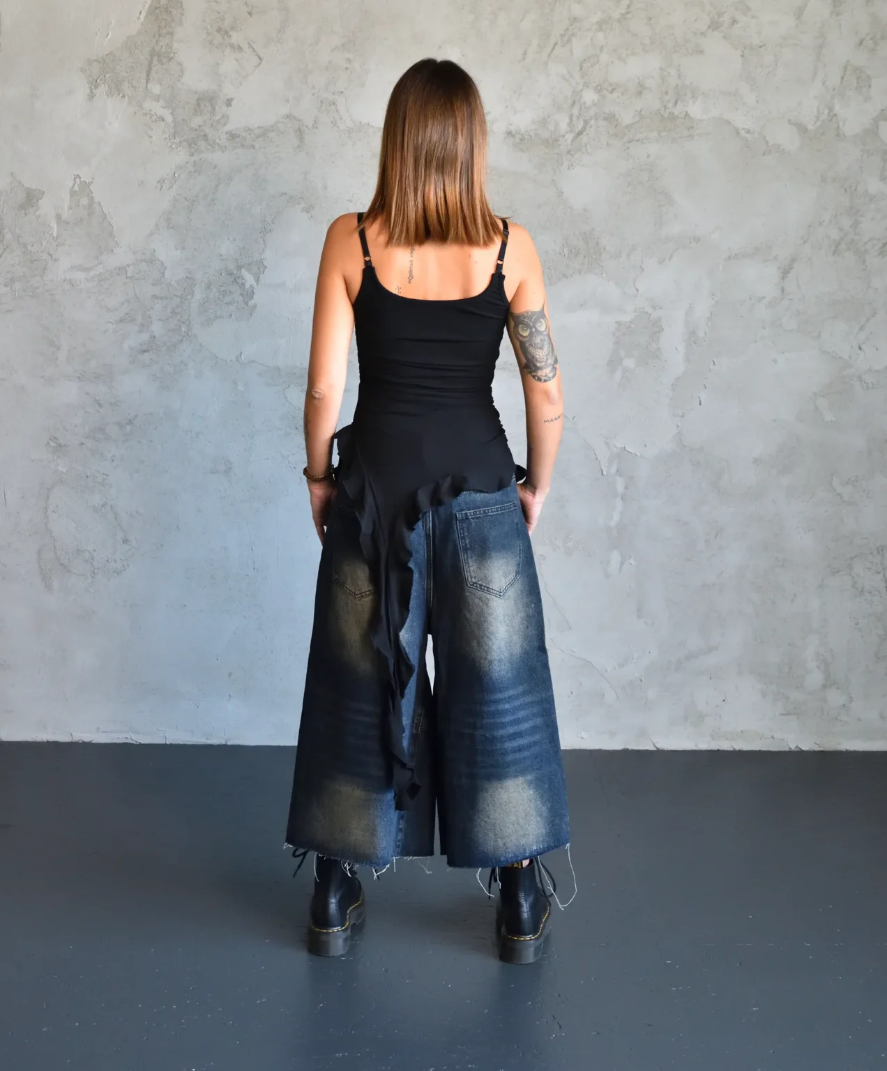 Black Asymmetric Cami Top