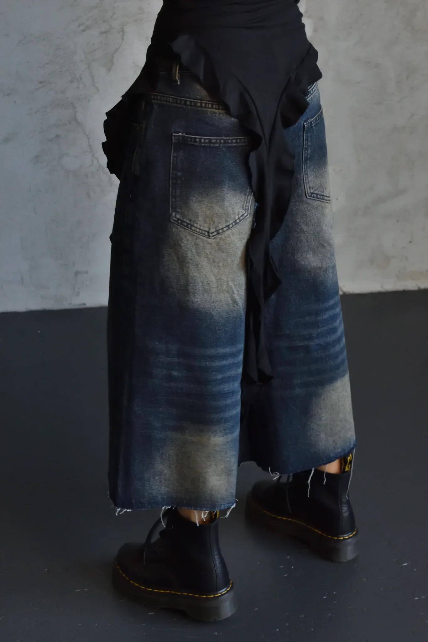 Dark Washed Denim Bermuda Shorts