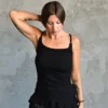 Black Asymmetric Cami Top
