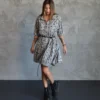 Floral Check Shirt Dress