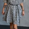Floral Check Shirt Dress