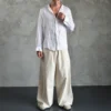 Natural Linen Wide Pants
