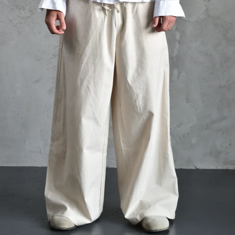 Natural Linen Wide Pants